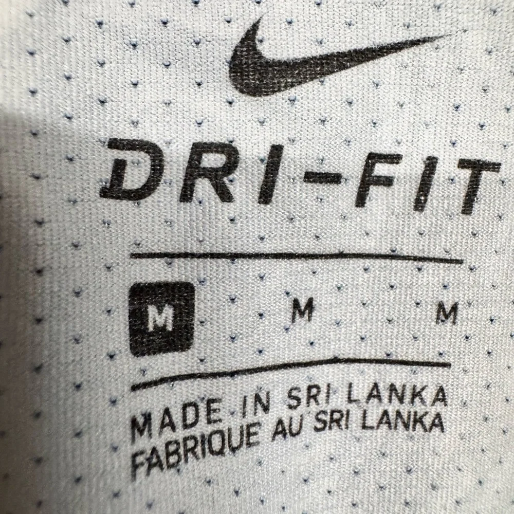 Nike Women's Pro Coral Abstract Blue and White Tank Top